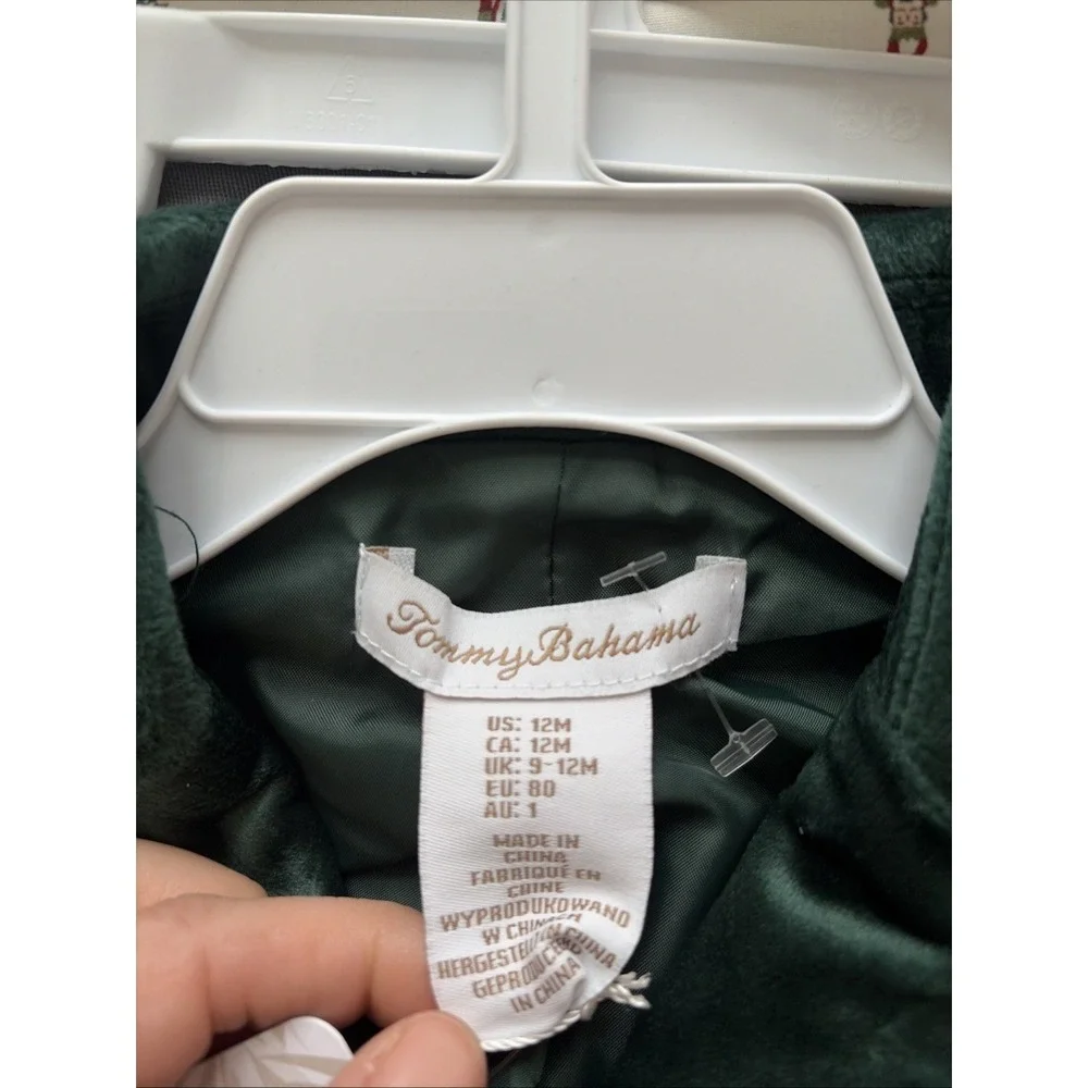 Tommy Bahama‎ Baby Boy Holiday Outfit 12 Months Nutcracker Blazer Suit Velvet